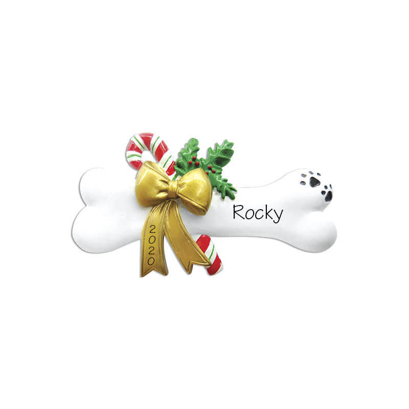 Christmas Dog Bone Personalized
