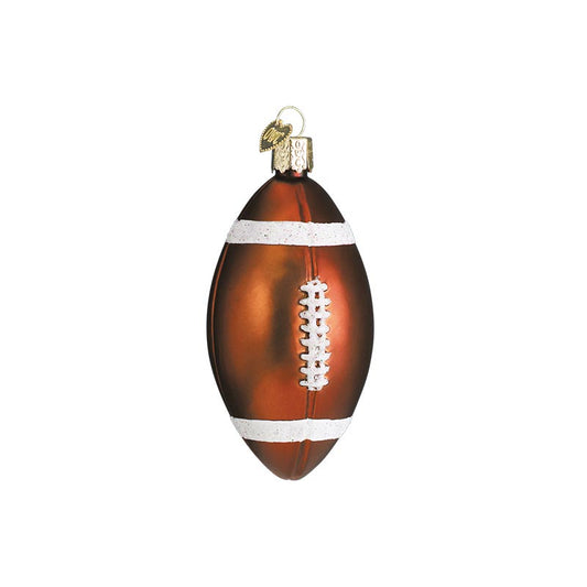 Football Glass Ornament