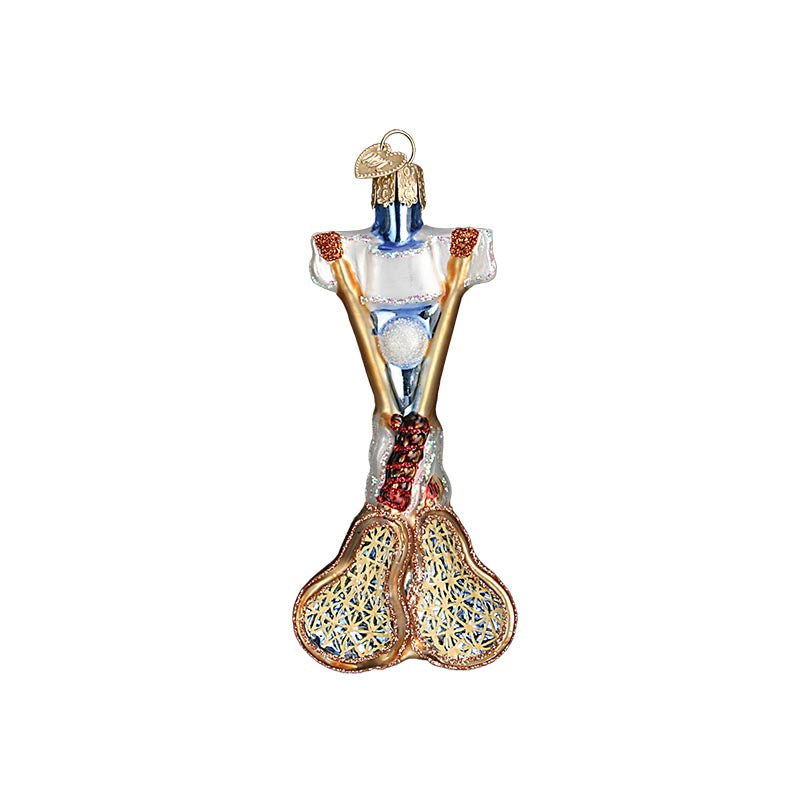 Lacrosse Glass Ornament