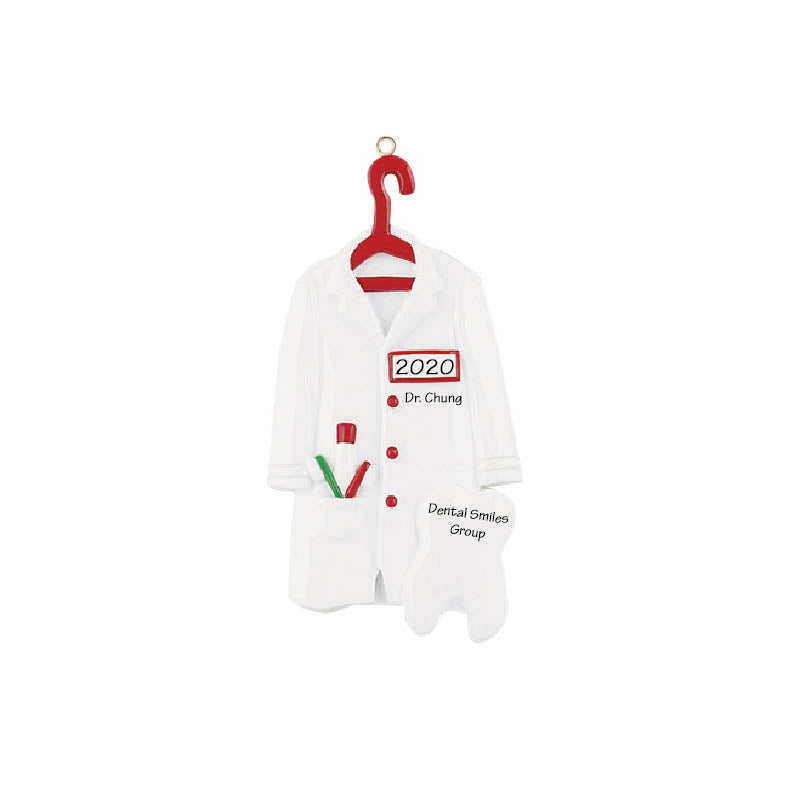 Dentist Coat Personalized Ornament