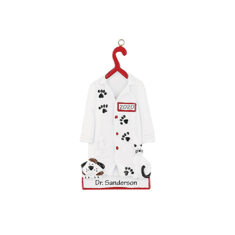 Veterinarian Coat Personalized Ornament