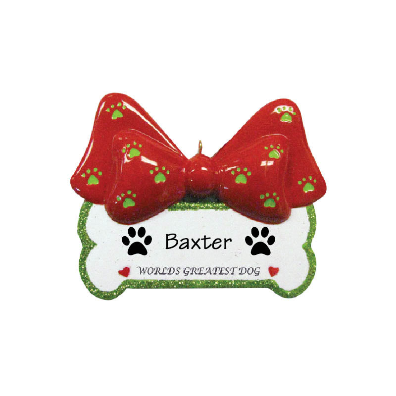 World's Greatest Dog Bone Personalized Ornament