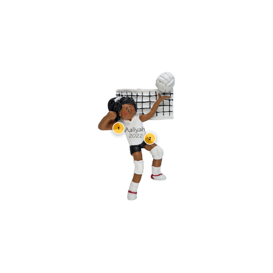 African American Female Volleyball Ornament