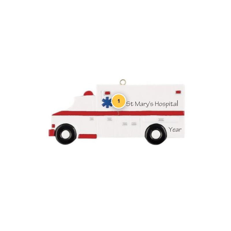 Ambulance Personalized Ornament