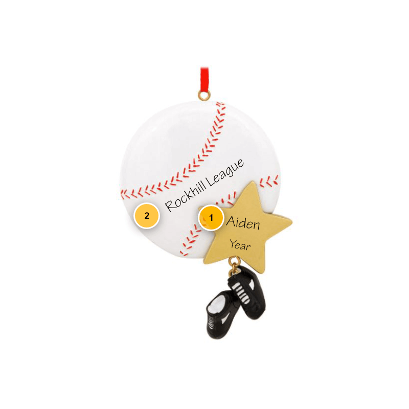 Baseball Star Personalized Ornament