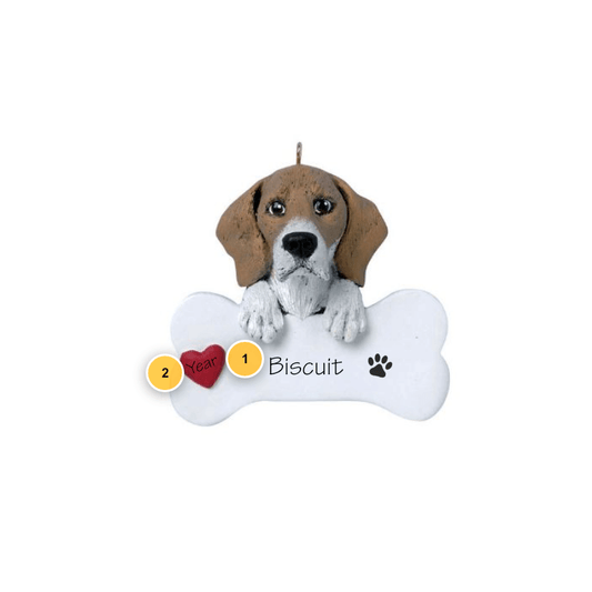 Beagle Personalized Dog Ornament