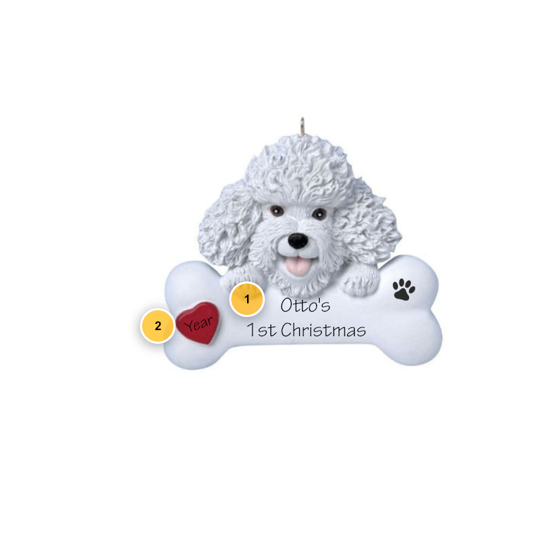 Bichon Frise Personalized Dog Ornament