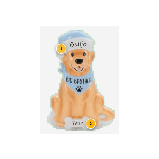 Promoted to Big Brother Dog Personalized Ornament