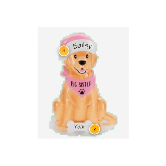 Promoted to Big Sister Dog Personalized Ornament