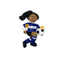 African American Female Soccer Player Personalized Ornament