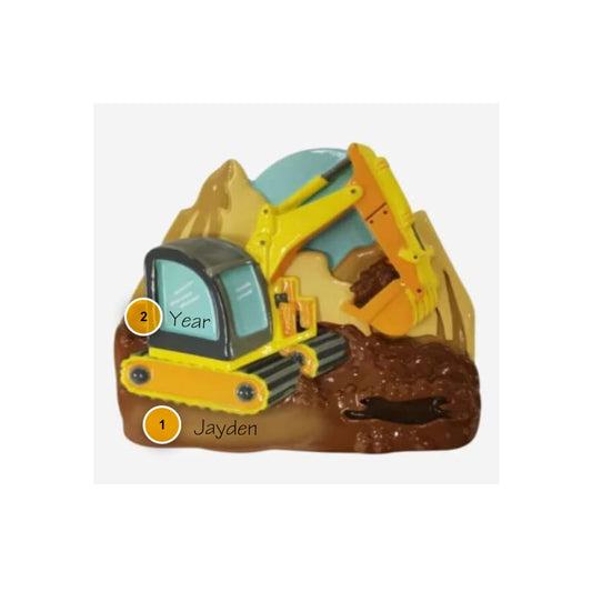 Bulldozer Personalized Ornament