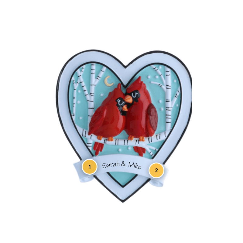 Cardinal Couple Personalized Ornament