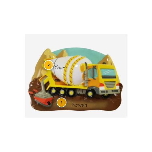 Cement Truck Personalized Ornament