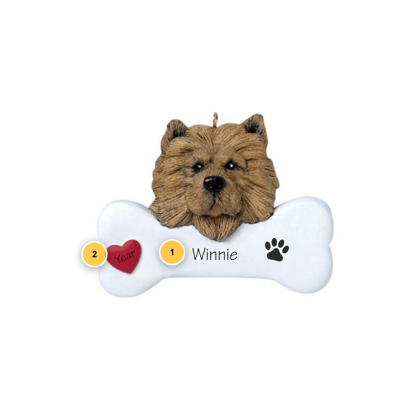 Chow Chow Personalized Dog Ornament