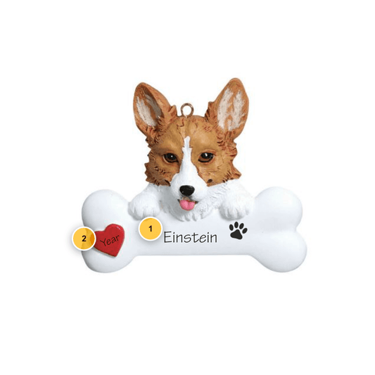Corgi Personalized Dog Ornament