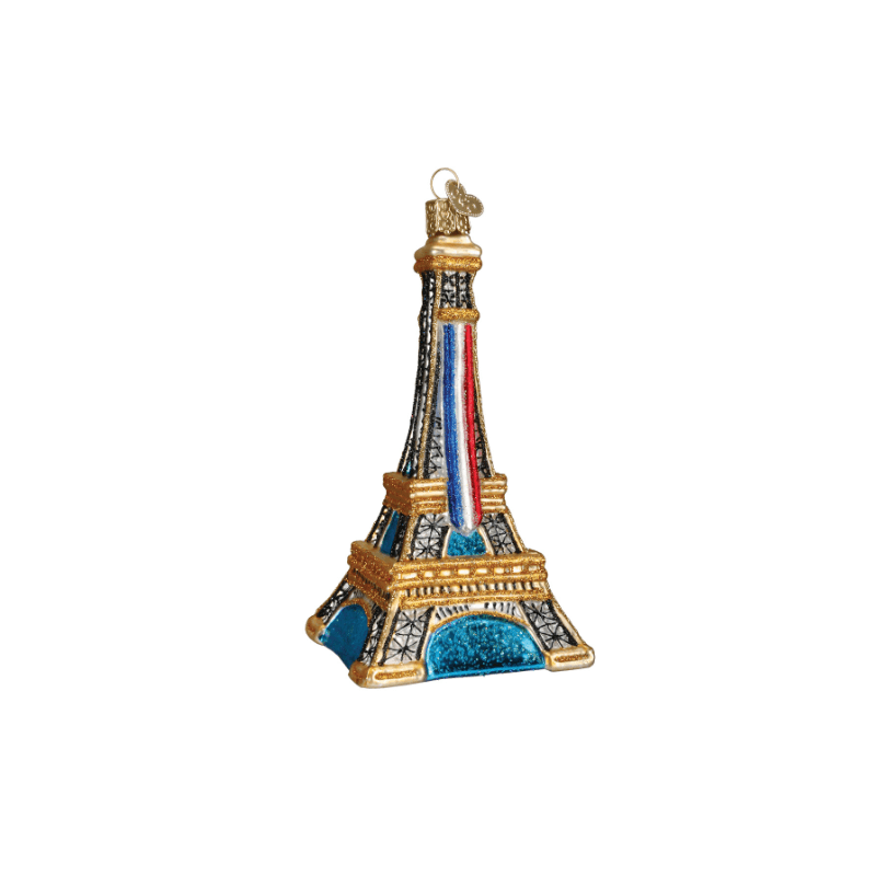 Eiffel Tower Glass Ornament