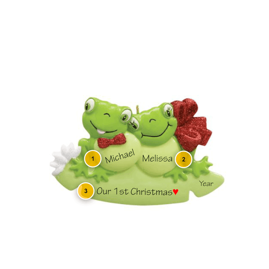 Frog Couple Personalized Ornament