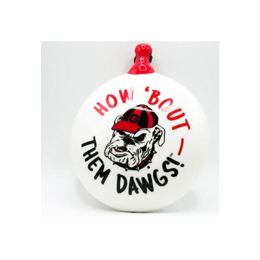 Georgia Logo Ceramic Puff Ornament