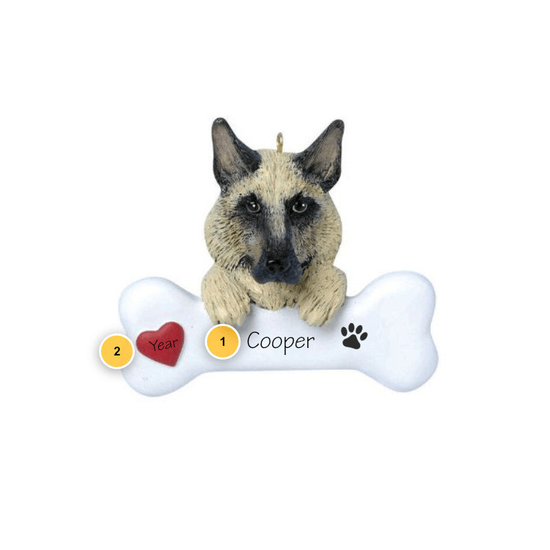 German Shepherd Personalized Dog Ornament