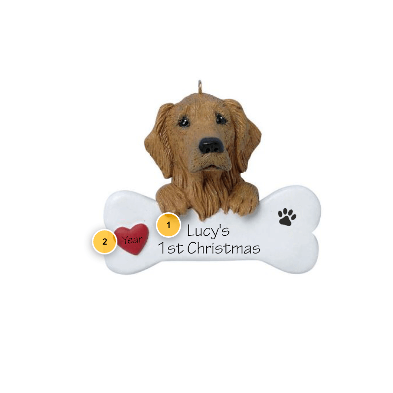 Golden Retriever Personalized Dog Ornament