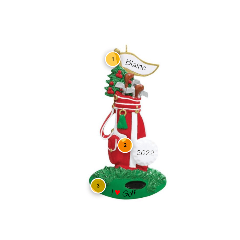 Golf Bag Personalized Ornament