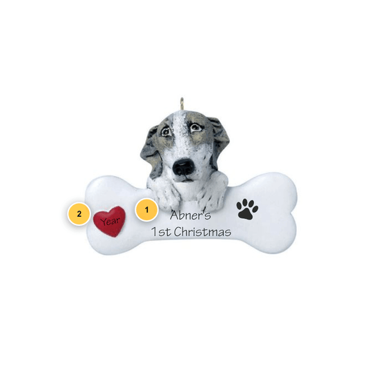 Greyhound Personalized Dog Ornament