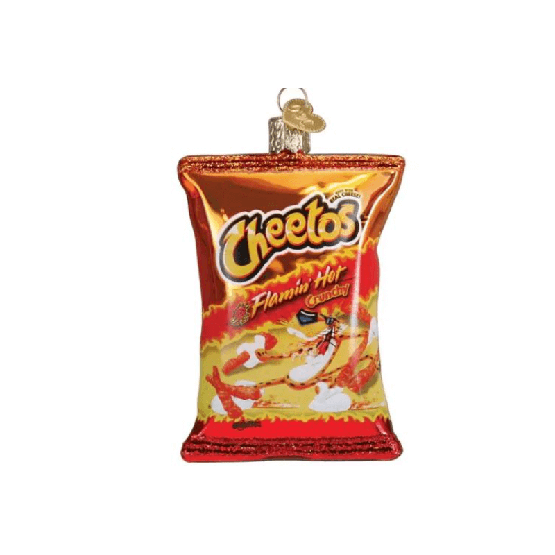 Hot Cheetos Glass Ornament