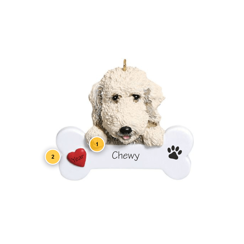 Labradoodle Personalized Dog Ornament