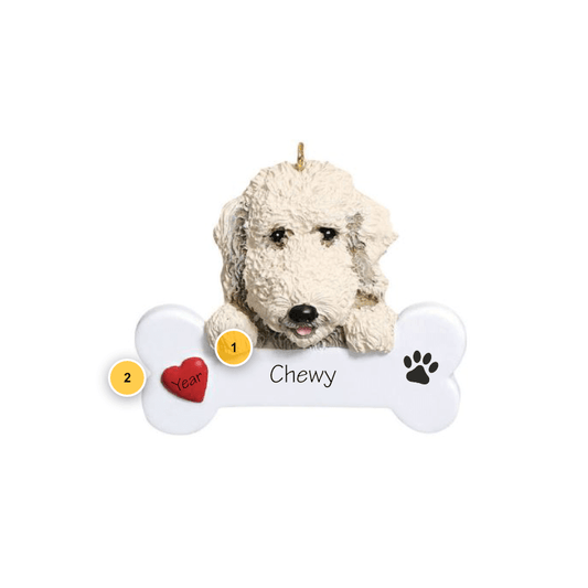 Labradoodle Personalized Dog Ornament