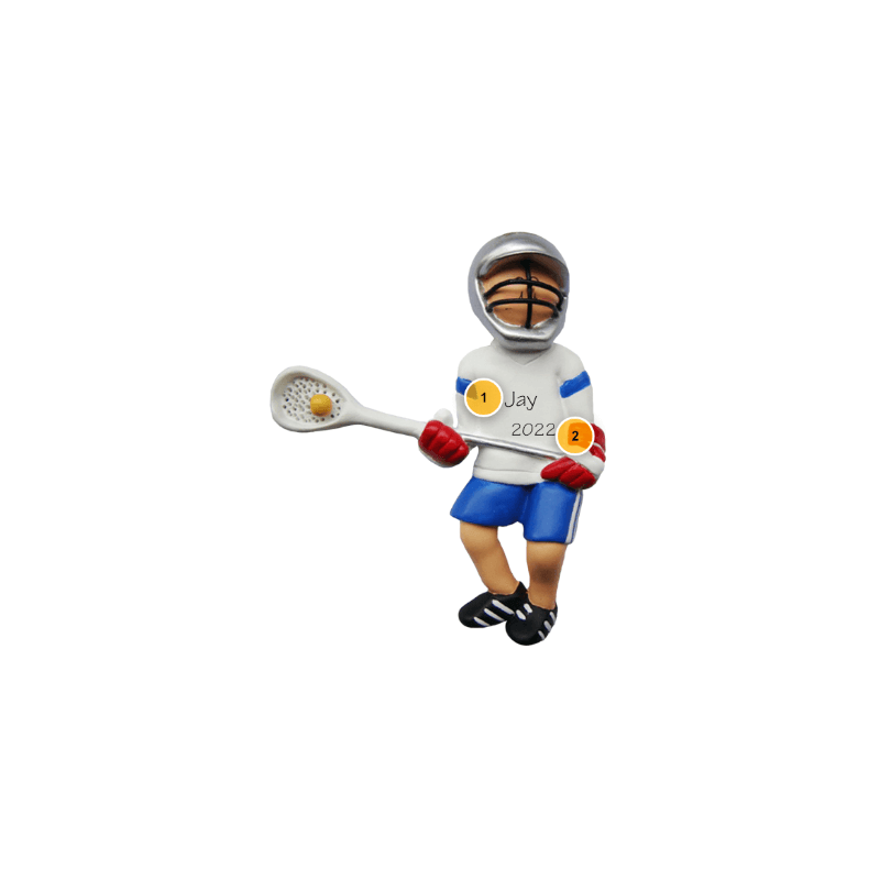 Male Lacrosse Personalized Ornament