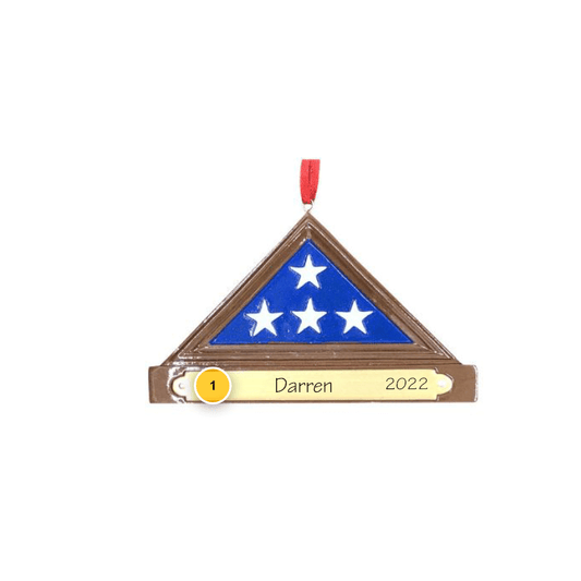 Memorial Flag Personalized Ornament