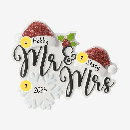 Mr.and Mrs. Married Personalized Ornament