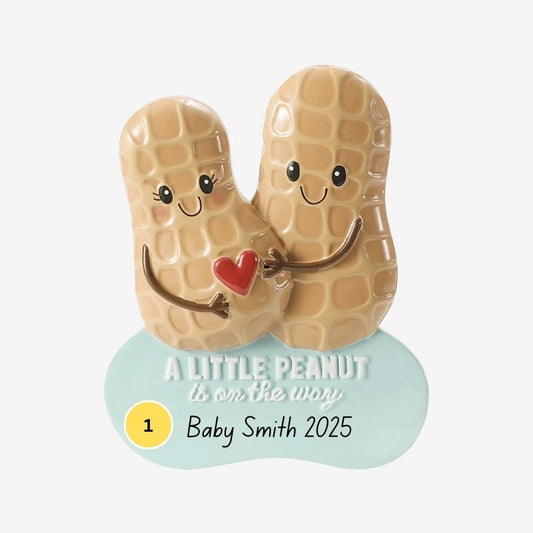 Expecting Baby Peanut Personalized Ornament
