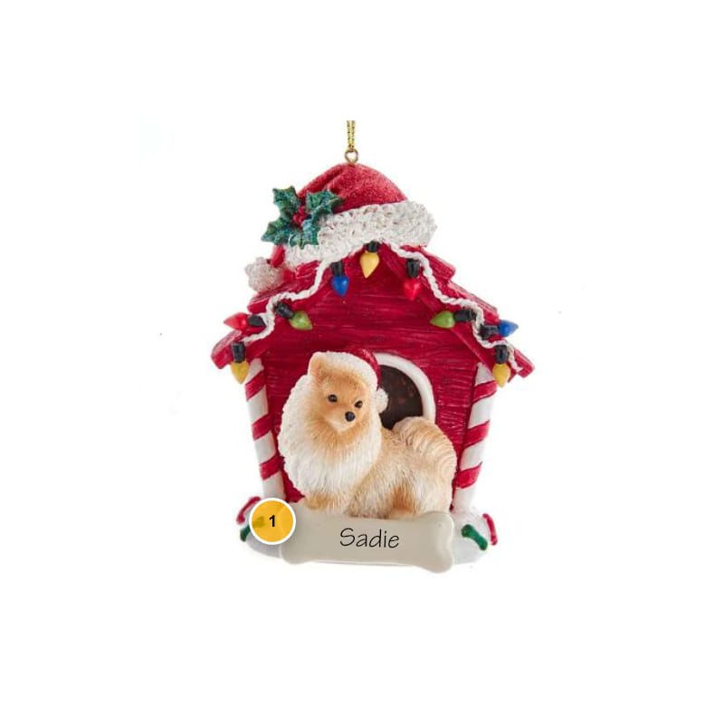 Pomeranian With Dog House Personalized Ornament