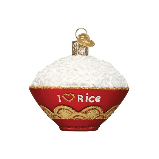 Bowl of Rice Glass Ornament