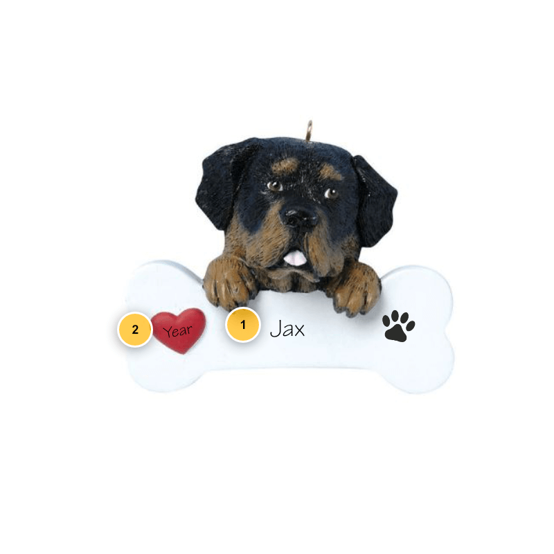 Rottweiler Personalized Dog Ornament