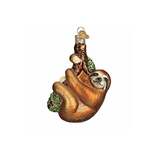 Sloth Glass Ornament