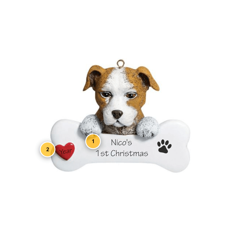 Staffordshire Personalized Dog Ornament