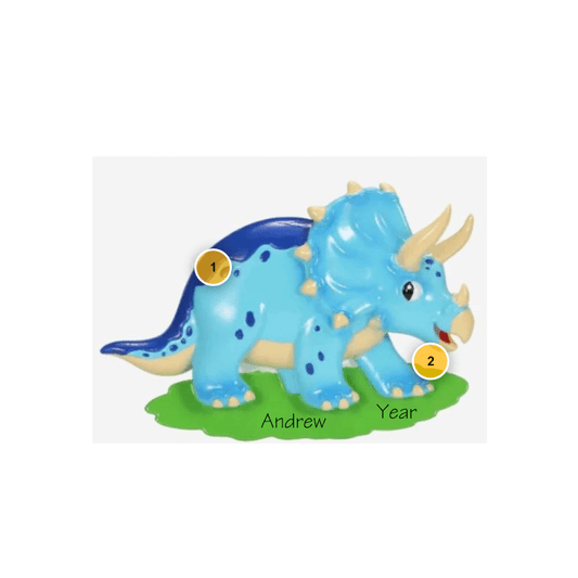 Triceratops Personalized Ornament