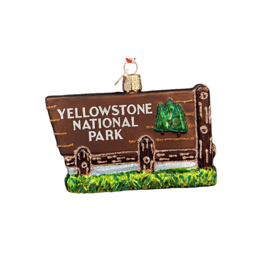 Yellowstone National Park Glass Ornament