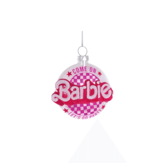 Barbie Party Glass Ornament