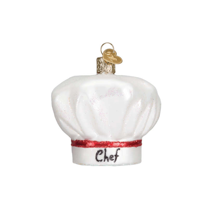 Chef Hat Glass Ornament