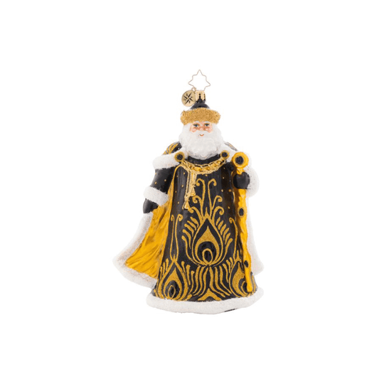 Christopher Radko-Ebony Elegance Santa Glass Ornament