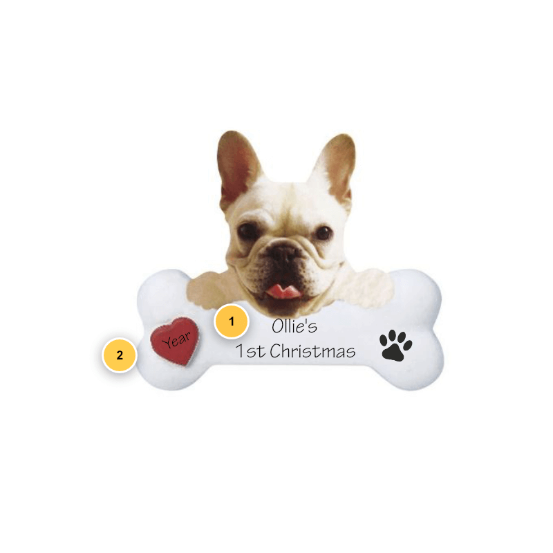 French Bulldog Personalized Dog Ornament