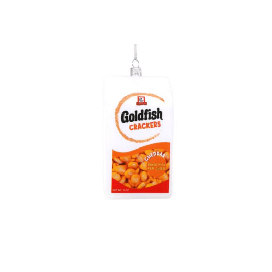 Goldfish Crackers Glass Ornament