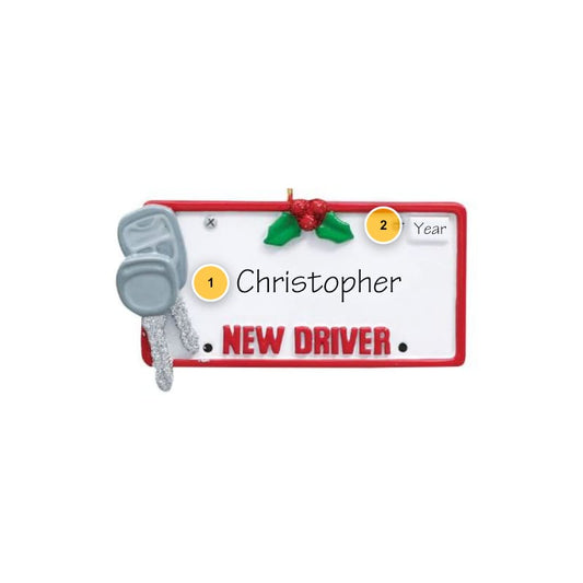 License Plate Personalized Ornament