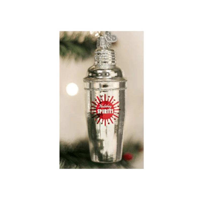 Martini Shaker Glass Ornament