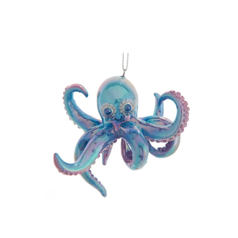 Octopus Glass Ornament