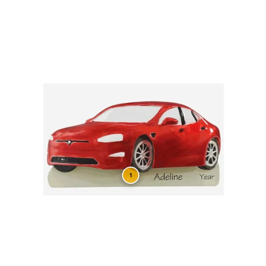 Electric Car Personalized Christmas Ornament