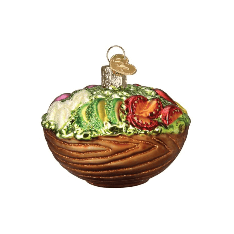 Bowl of Salad Glass Ornament